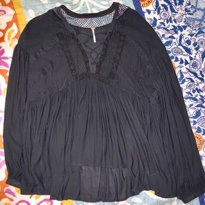 Black Free People Blouse